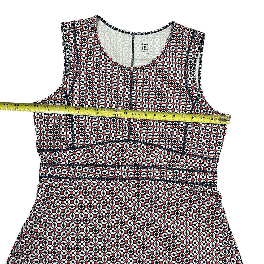 Title Nine Dream Mosaic Fit & Flare Dress XL Athletic Travel Buttah Fabric - Picture 11 of 14